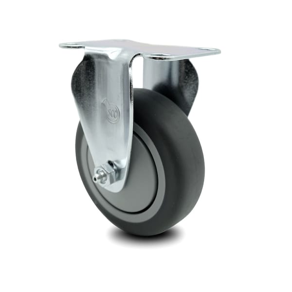 Service Caster 4 Inch Thermoplastic Rubber Wheel Rigid Top Plate Caster SCC-20R414-TPRB-TP2 - main